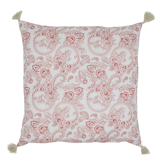 Chic Antique Pudebetræk m. paisleymønster – Rosa & Hvid 50x50