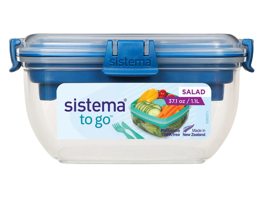 Sistema Madkasse m. Tilbehør - Salad Max To Go 1,1L - Blå