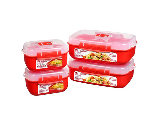 Sistema Microwave Opbevaringsboks - 4 stk.