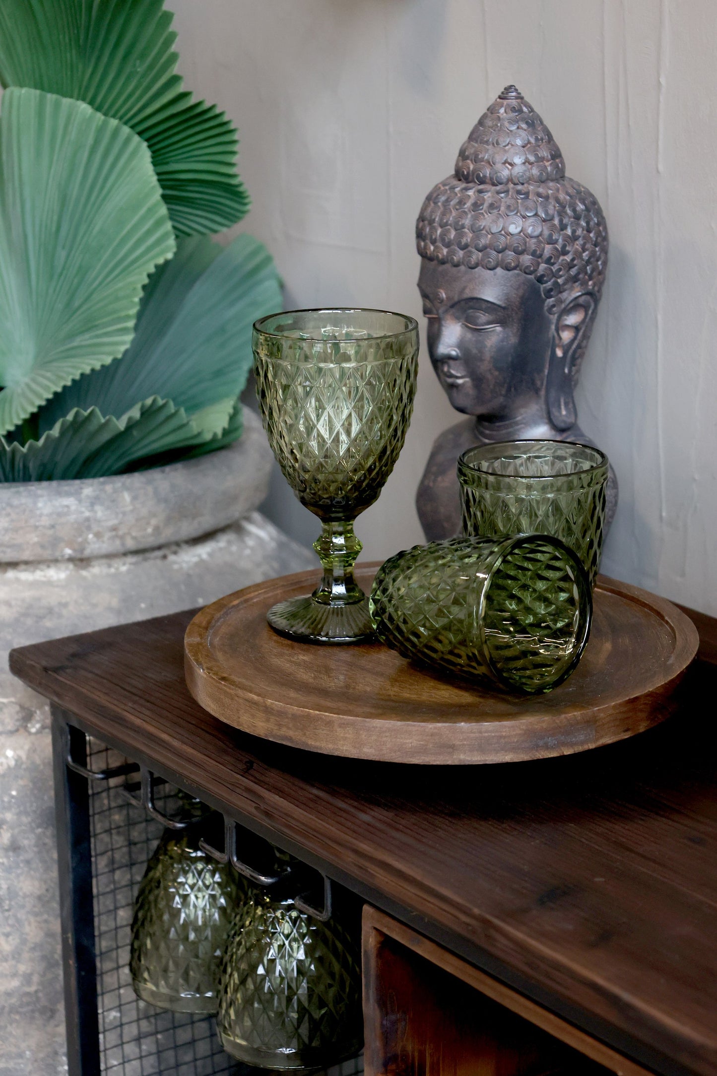 CHIC ANTIQUE BUDDHA FIGUR I ANTIQUE SORT – H31,5 CM