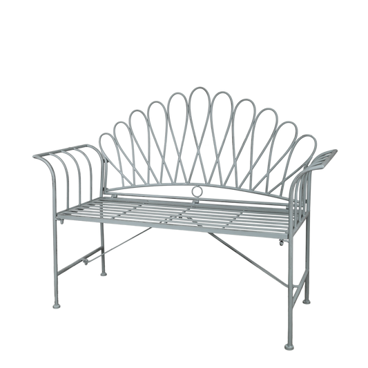 Chic Antique, Bænk med buet ryg, sky blue