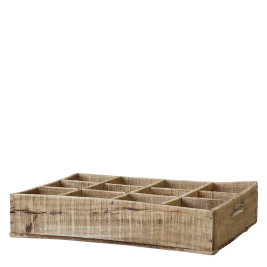 Chic Antique Grimaud Bakke med 12 Rum i Genbrugstræ – Natur 54 cm