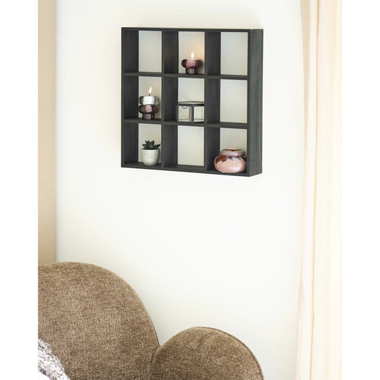 House Nordic Moss Væghylde Sort – Fyrretræ 46 × 46 cm