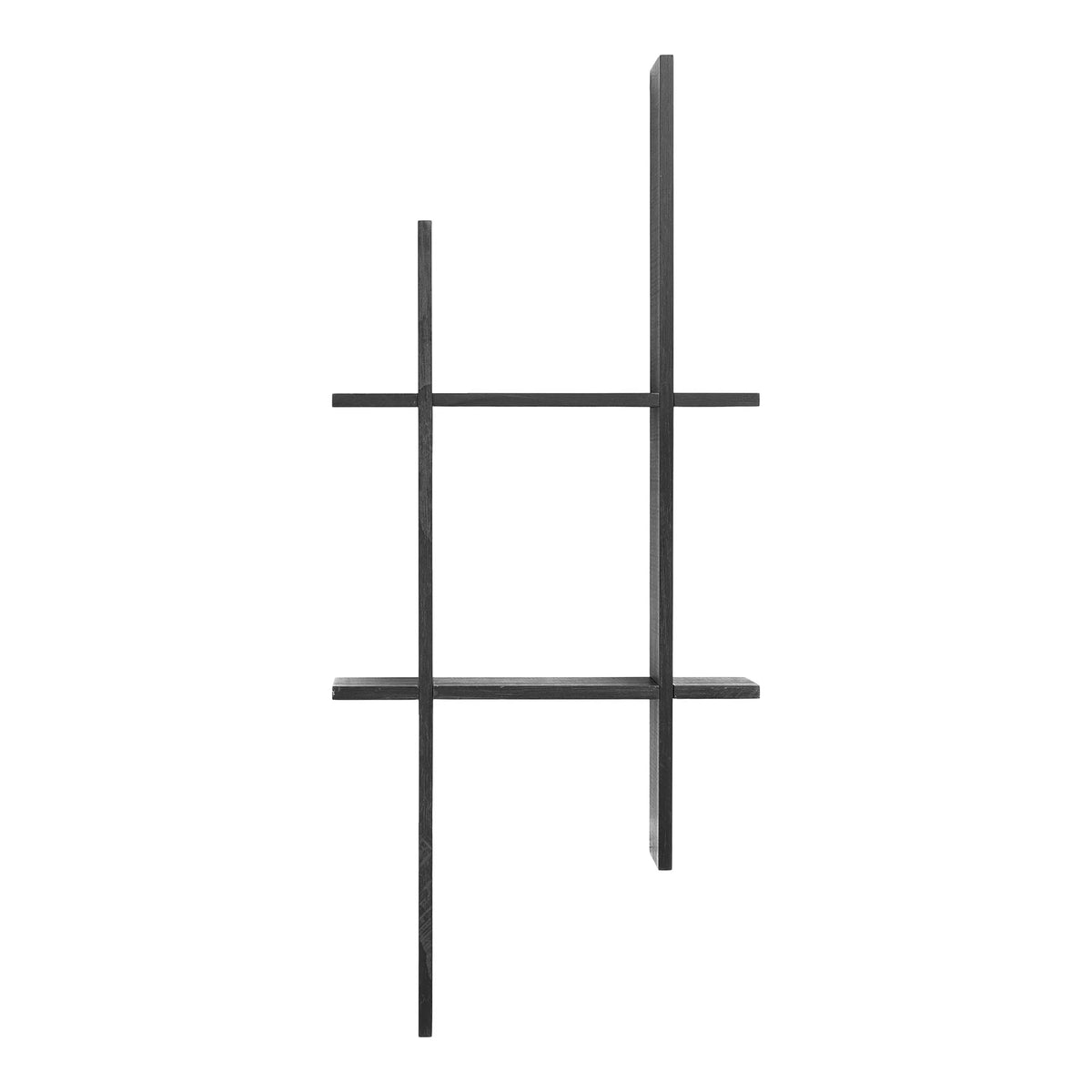 House Nordic Mostar Væghylde – Sort Fyrretræ 86 × 10 × 38 cm Elegant og stilren væghylde i sort fyrretræ – perfekt til moderne boligindretning og dekorativ opbevaring.