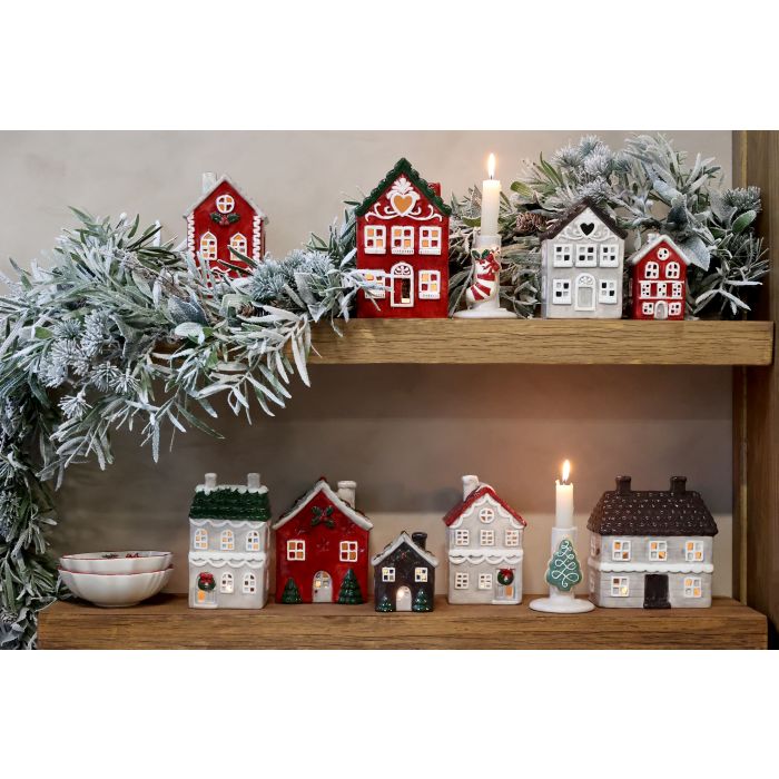 Chic Antique Chamonix Hus til Fyrfadslys – Fransk Grå H16 cm