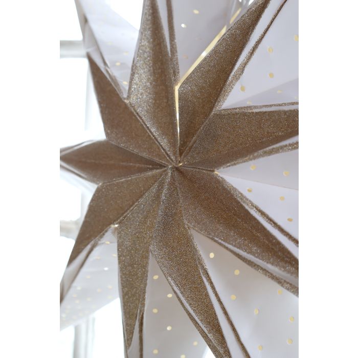 Chic Antique Papirstjerne Ø60 cm – Creme & Champagne Elegant papirstjerne i creme og champagne – dekorativ julestjerne på Ø60 cm til hjemmets juleindretning