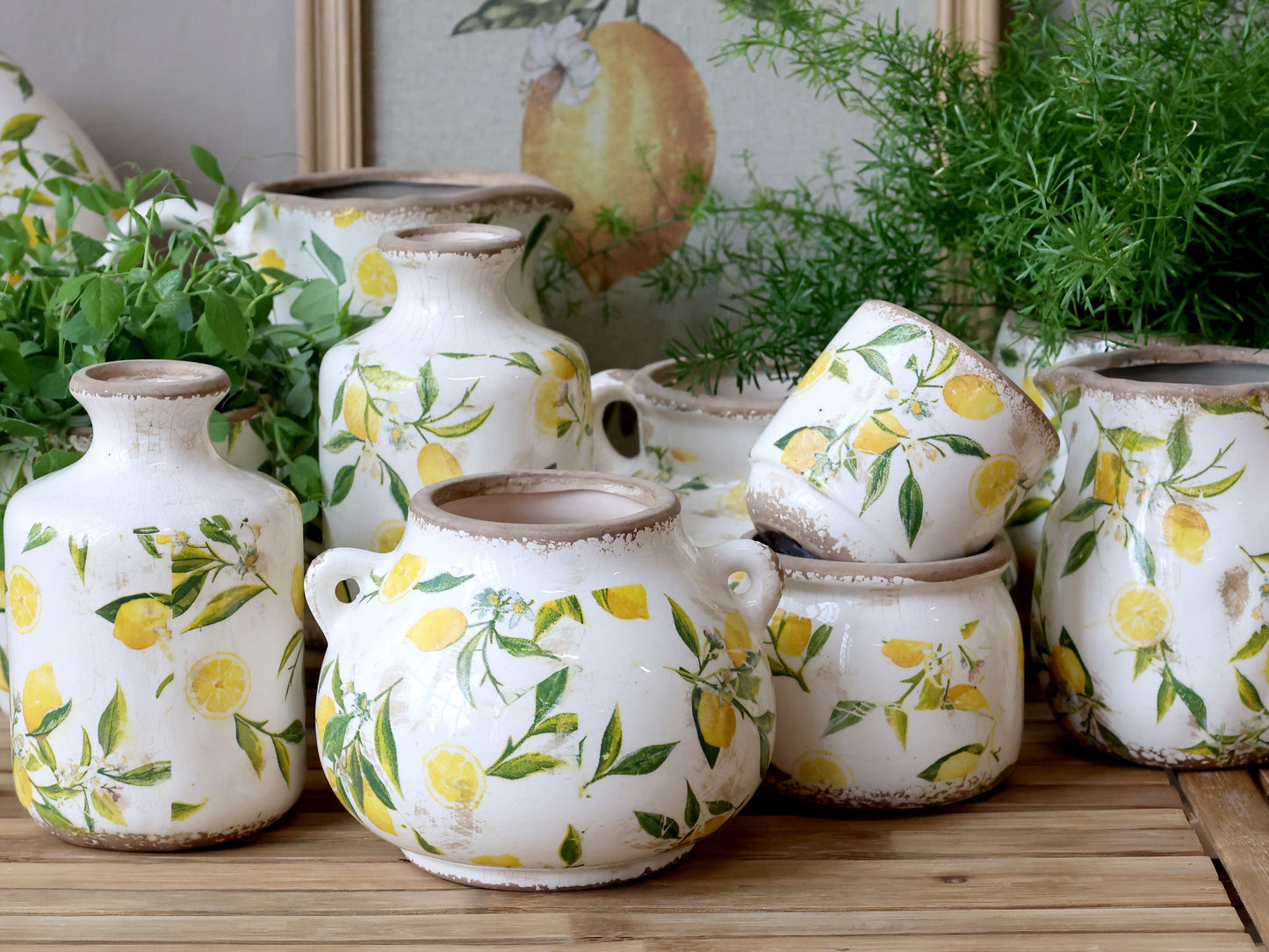 Chic Antique, Limone kande med citronmotiv