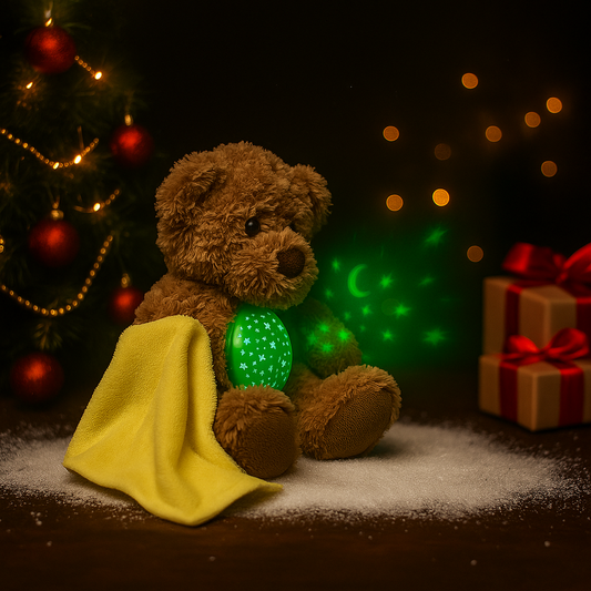 Plysbamse med lyd og lys