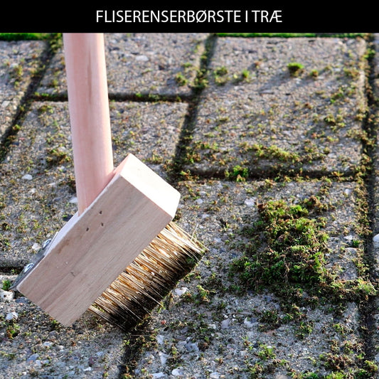 Fliserenserbørste i træ