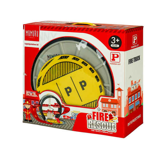 Legetøjsstations bil rød eller blå