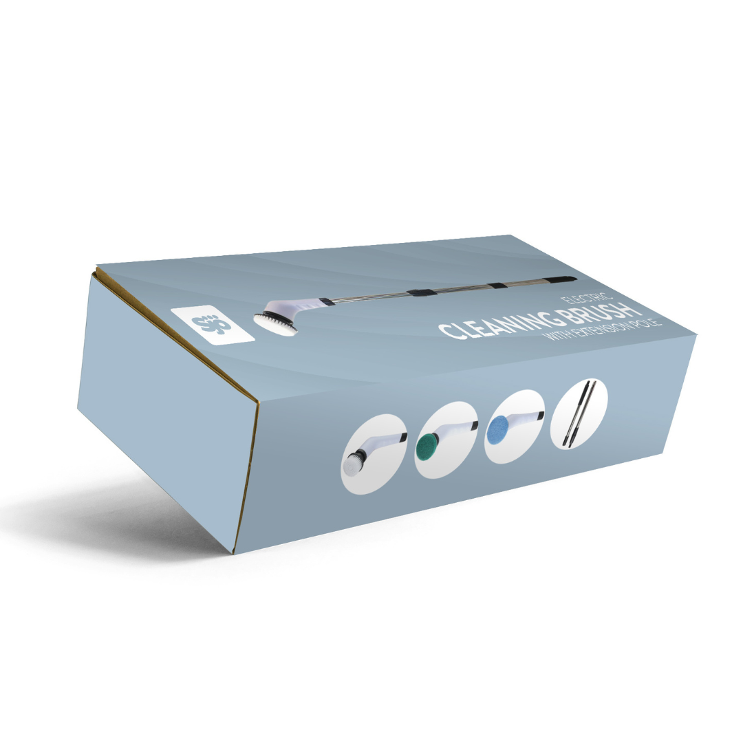 Sjö - Elektrisk rengøringsbørste med forlængerstang