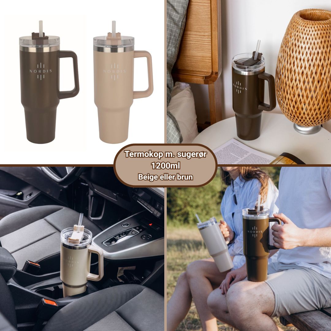 Nordis - Termokop m. sugerør 1200ml
