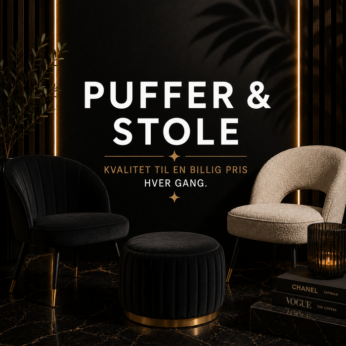 Puffer & Stole – puffer og stole til boligen hos Det Rene Vanvid