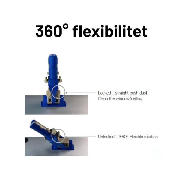 MOPPESÆT MED 5 MICROFIBERMOPPER OG 40 CM FREMFØRER