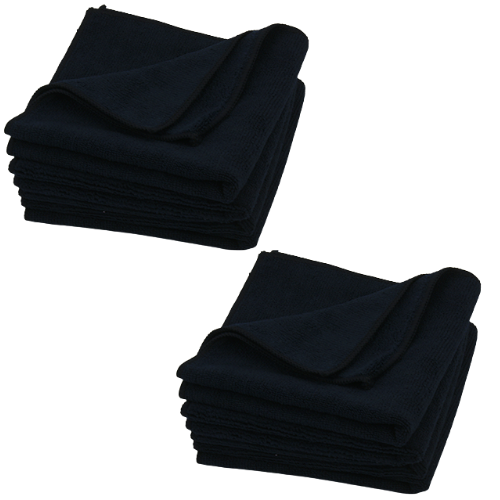 MICROFIBERKLUD SORT 32 X 32 CM (LUKSUS)