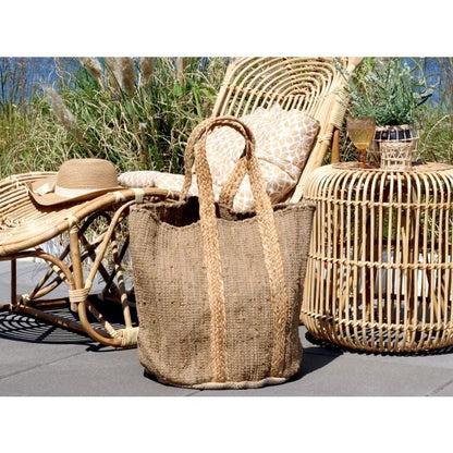 Strandtaske i genbrugsgarn