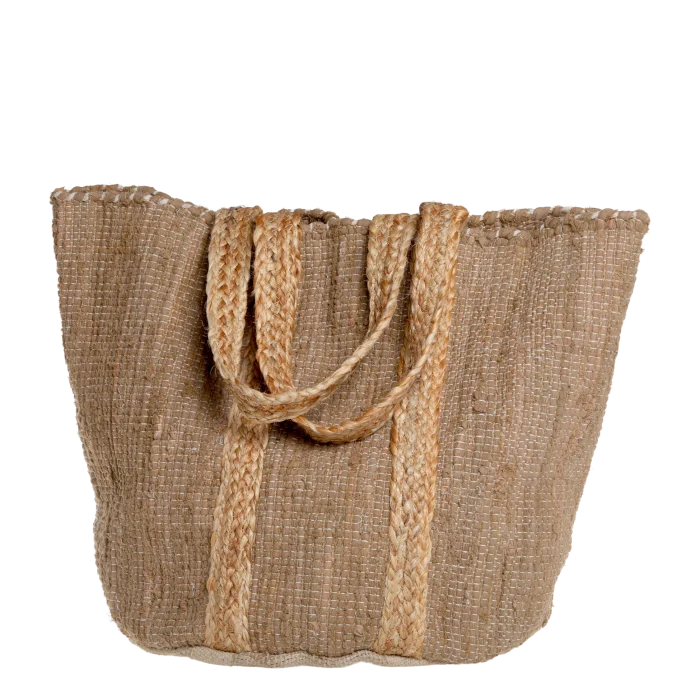 Strandtaske i genbrugsgarn