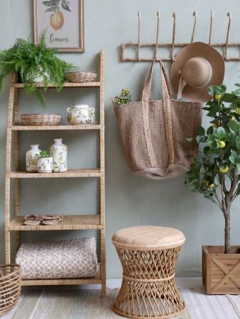 Strandtaske i genbrugsgarn