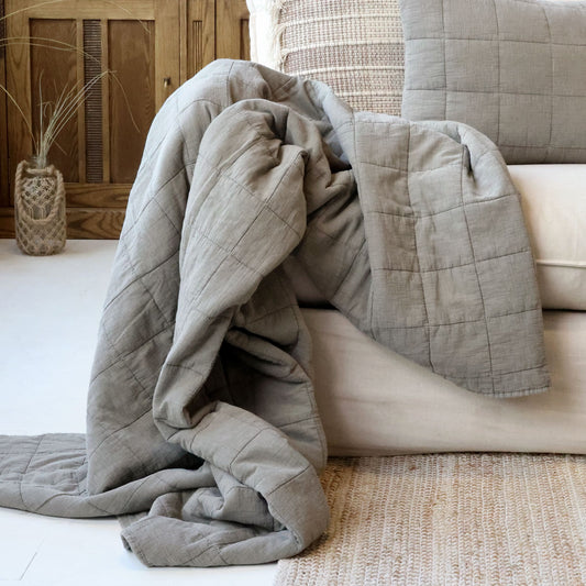 Chic Antique Aix Vintage Quilt - Latte L180 / B130 cm