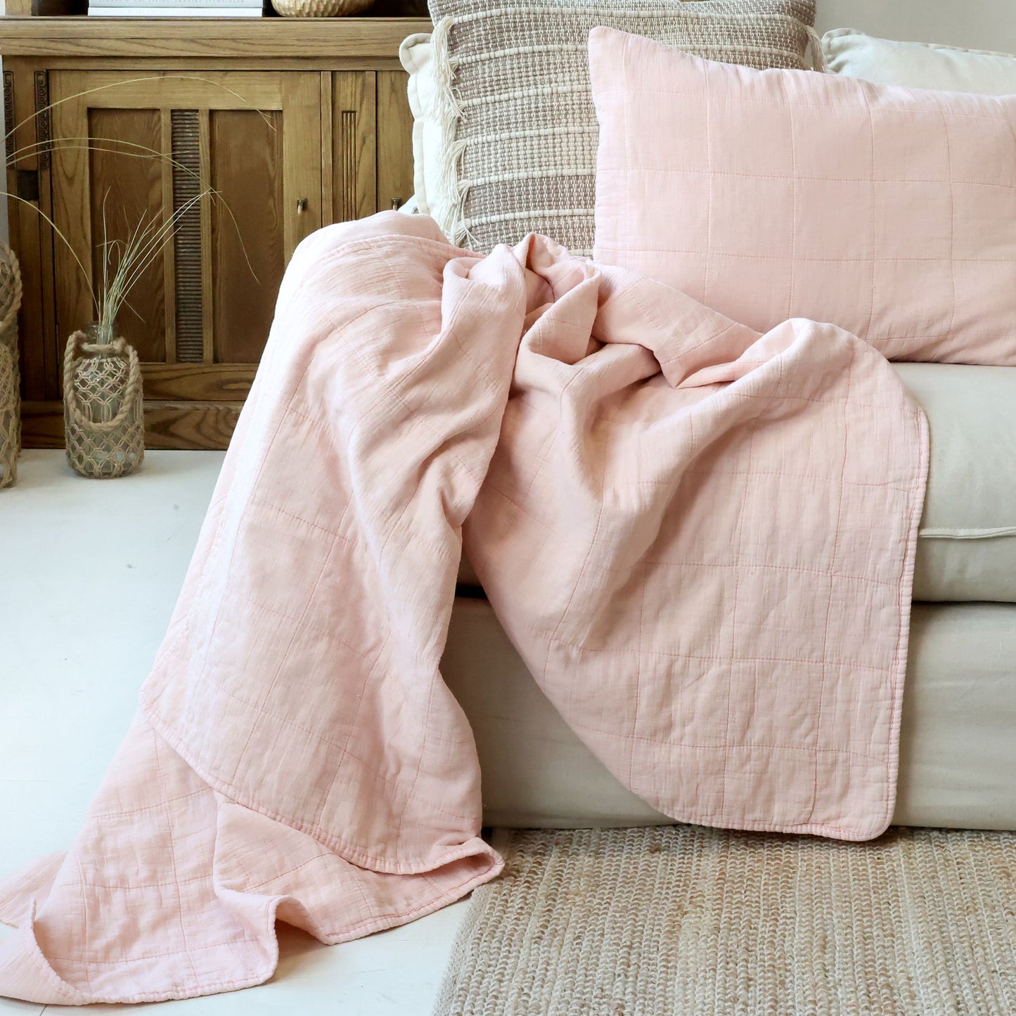 Chic Antique Aix Vintage Quilt - Rosa L180 / B130 cm