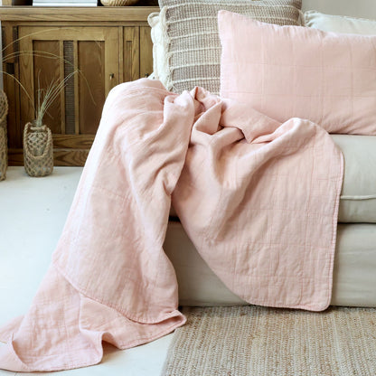 Chic Antique Aix Vintage Quilt - Rosa L180 / B130 cm