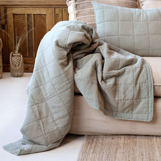 Chic Antique Aix Vintage Quilt - Opal L180 / B130 cm