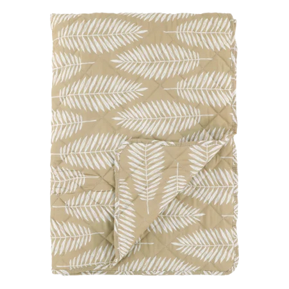 Chic Antique - Quilt m. tropisk bladmønster L180 / B130 cm