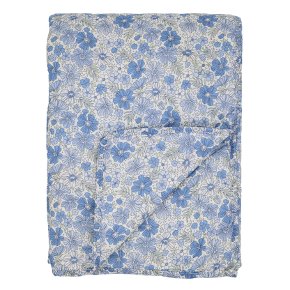 Chic Antique Aix Vintage Quilt - Skyblue & Hvid L180 / B130 cm