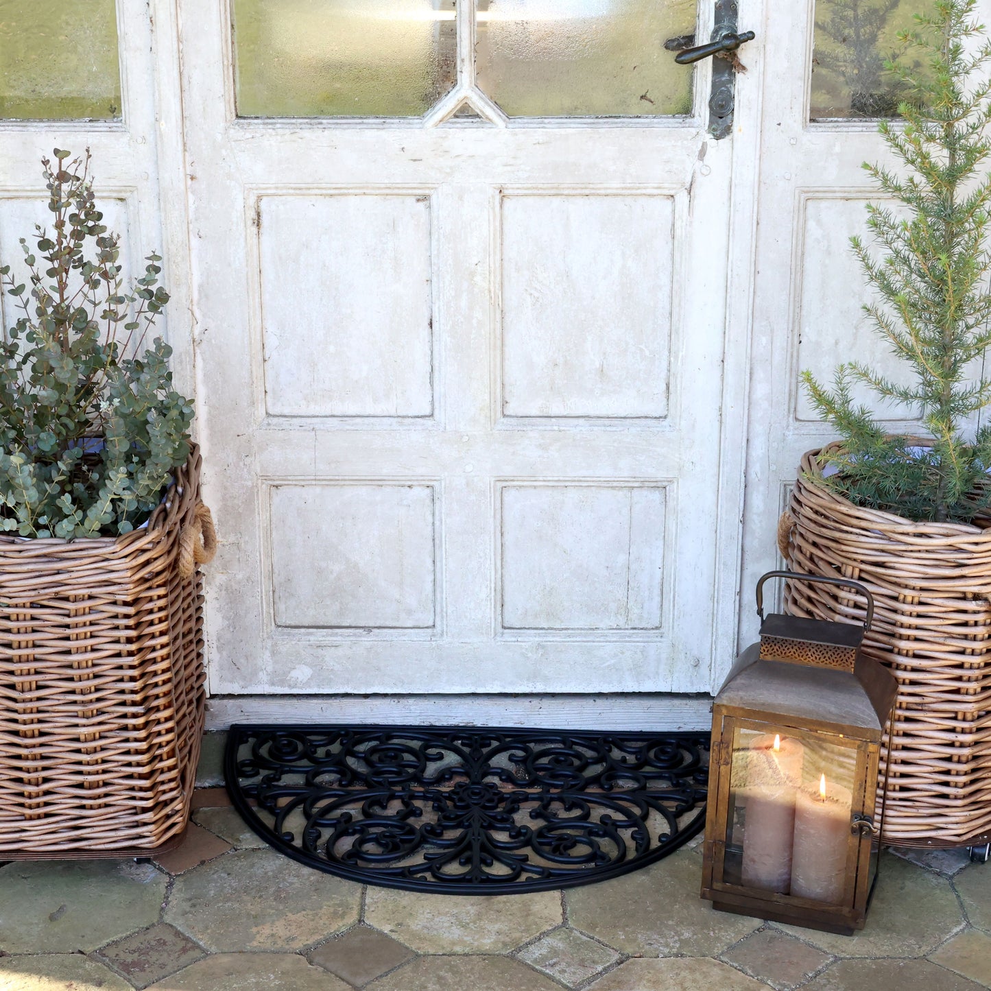 CHIC ANTIQUE FILIGRAN DØRMÅTTE SORT 75 × 45 CM