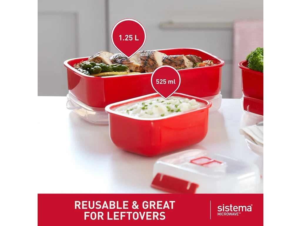 Sistema Microwave Opbevaringsboks - 4 stk.