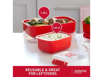 Sistema Microwave Opbevaringsboks - 4 stk.