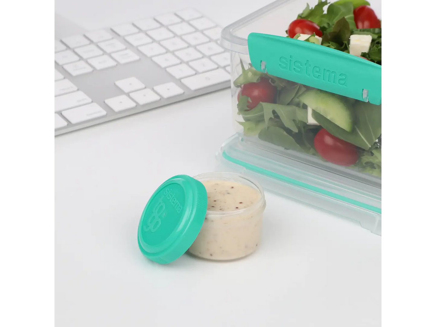 Sistema Beholder - Dressing - To Go - 4-pak - 35 ml - Blå/Grøn