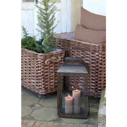 Chic Antique Lanterne med Mønster – Sæt af 2 – Antique Messing