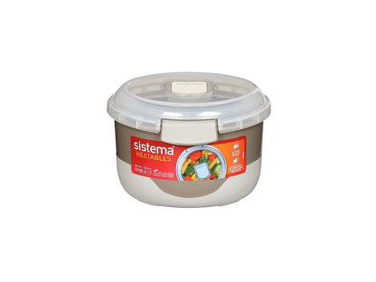 Sistema Round Heatables 900 ml – Mikroovnsskål med låg
