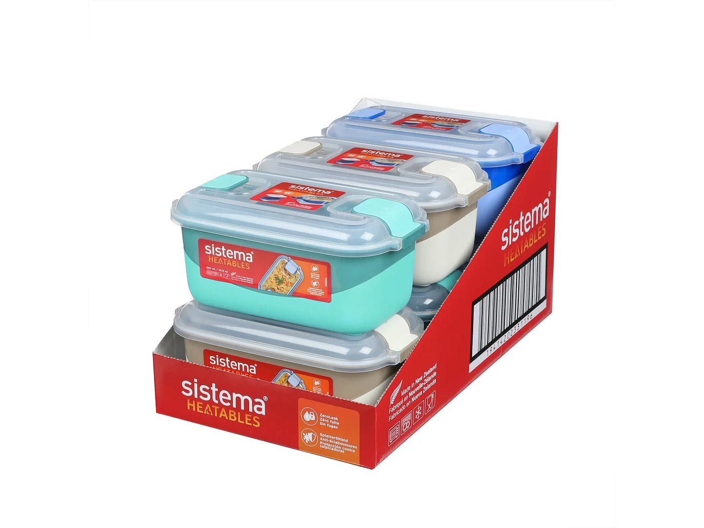 Sistema Rectangle Heatables 890 ml – Mikroovnsskål med Låg