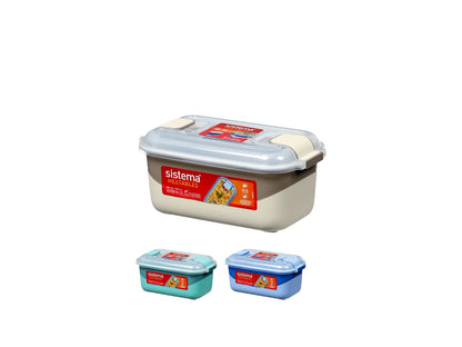Sistema Rectangle Heatables 890 ml – Mikroovnsskål med Låg