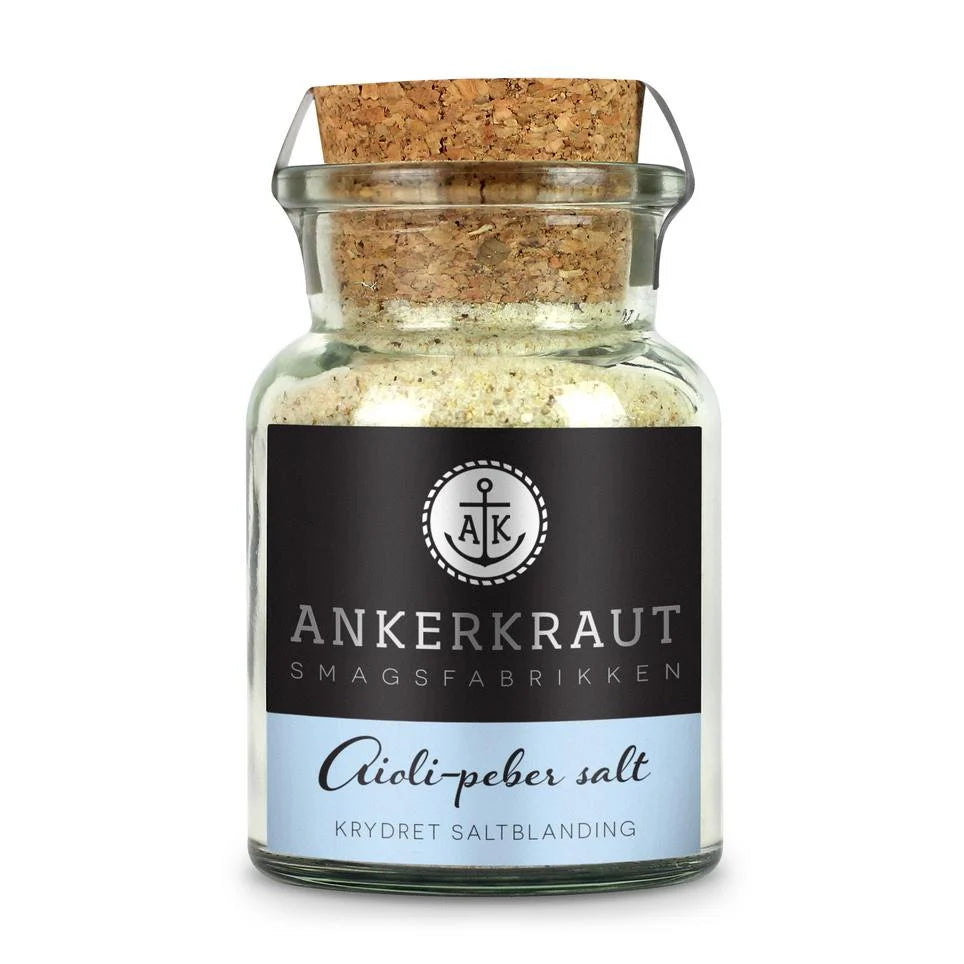 AIOLI-PEBER SALT – HAVSALT MED HVIDLØG & HVID PEBER