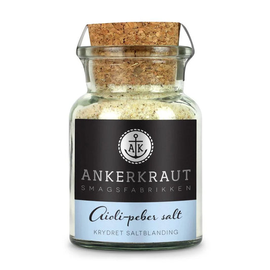 AIOLI-PEBER SALT – HAVSALT MED HVIDLØG & HVID PEBER