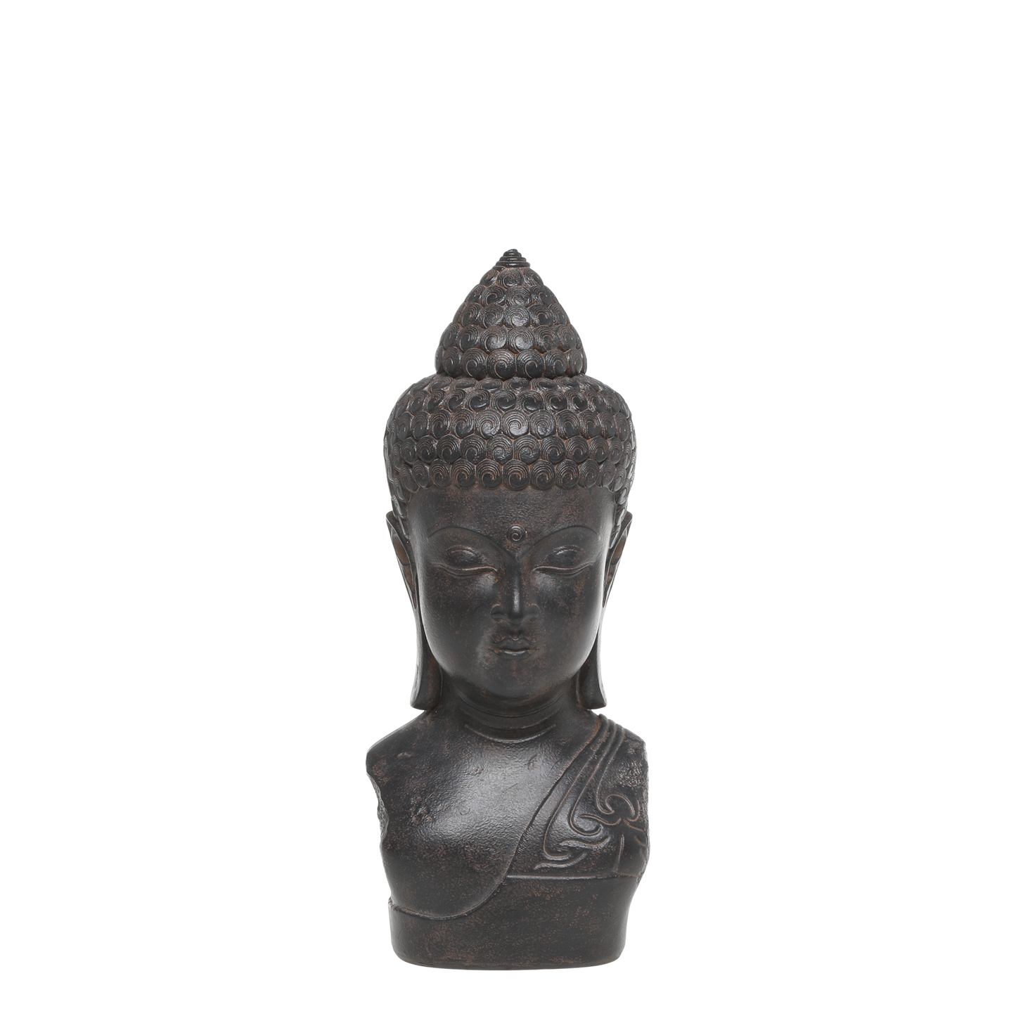 CHIC ANTIQUE BUDDHA FIGUR I ANTIQUE SORT – H31,5 CM