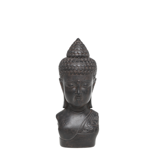 CHIC ANTIQUE BUDDHA FIGUR I ANTIQUE SORT – H31,5 CM