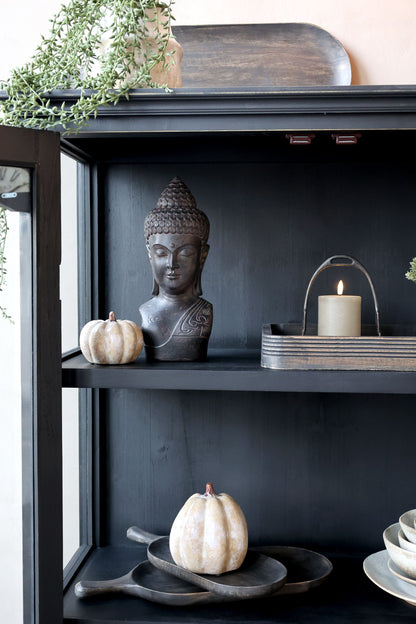 CHIC ANTIQUE BUDDHA FIGUR I ANTIQUE SORT – H31,5 CM