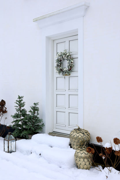 Chic Antique Fleur Grantræ med Kurv & 80 LED-Lys – H120 cm