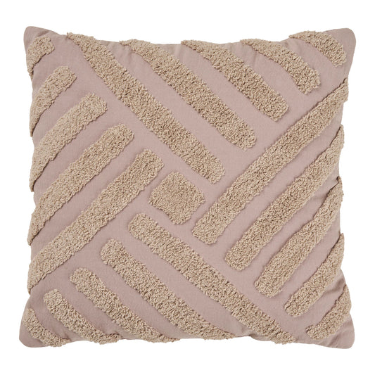 House Nordic Albany Pude Mørk Sand 45x45 cm – Elegant Pyntepude i 100 % Bomuld