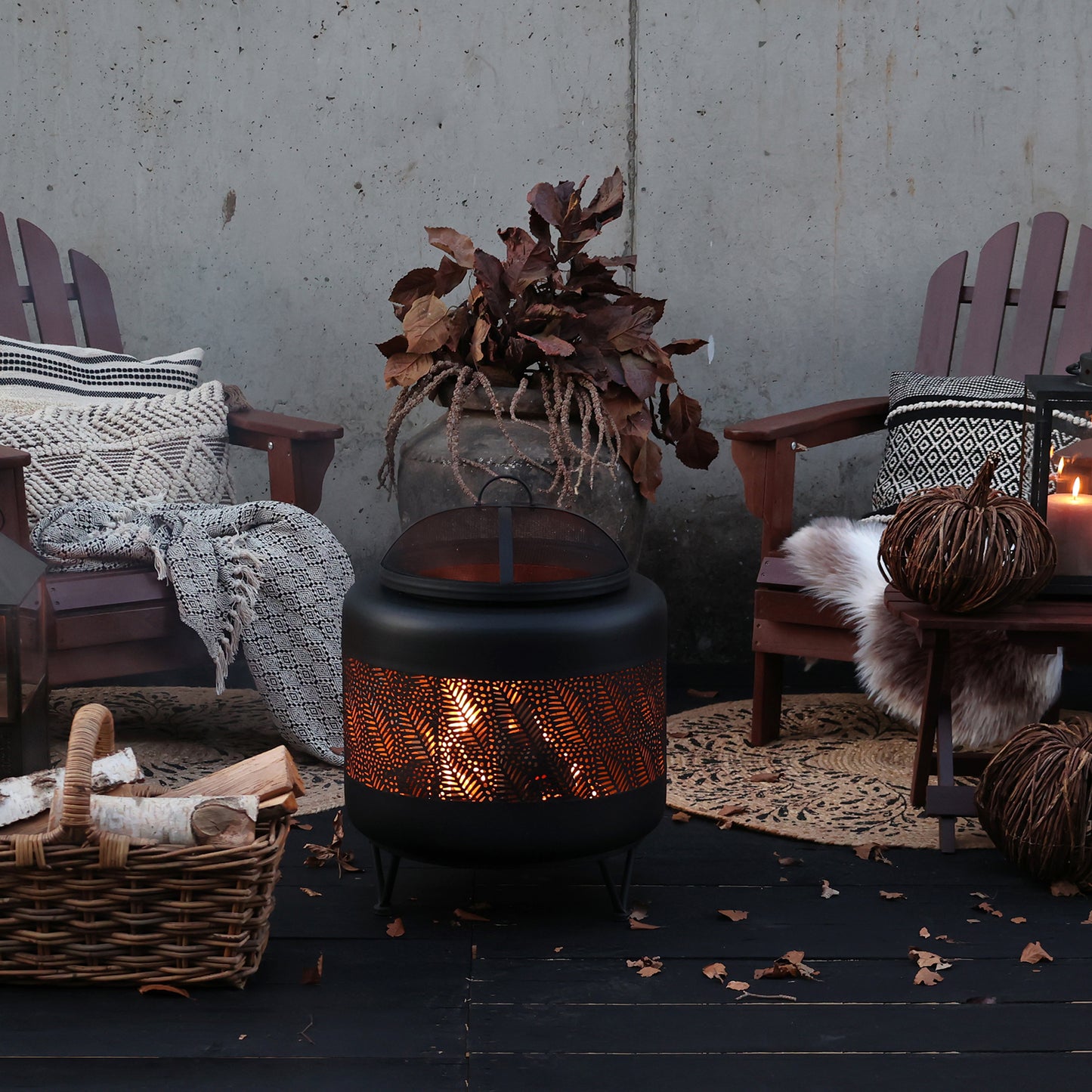 Chic Antique - Bålsted, H68/Ø50 cm Sort