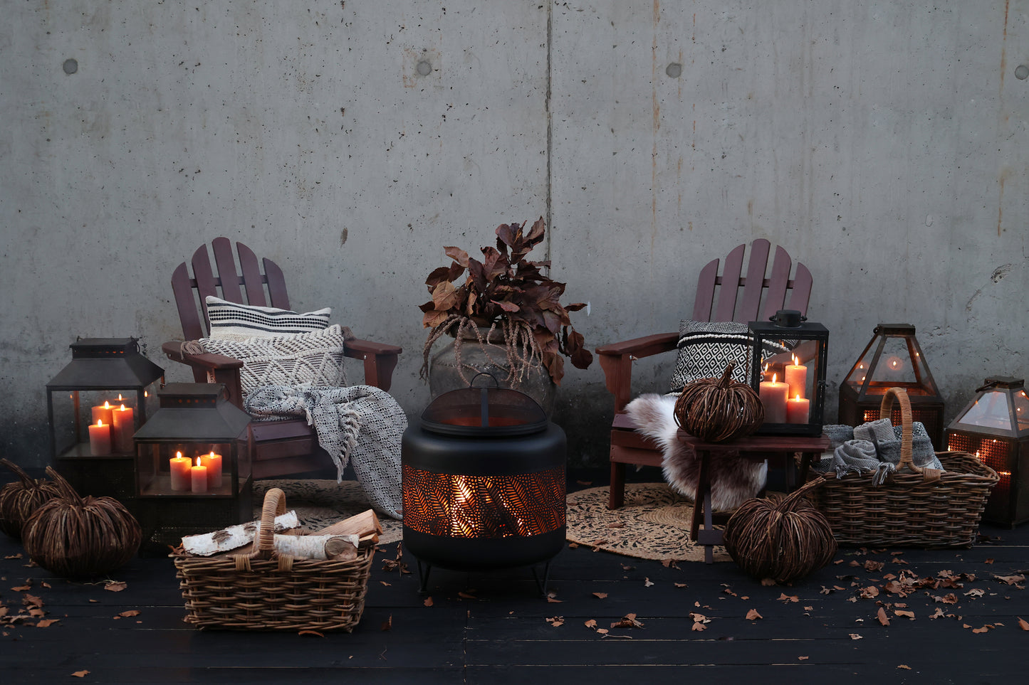 Chic Antique - Bålsted, H68/Ø50 cm Sort