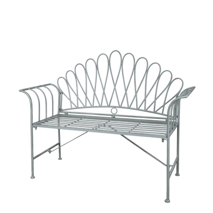 Chic Antique, Bænk med buet ryg, sky blue