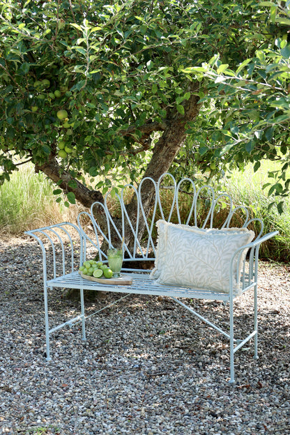 Chic Antique, Bænk med buet ryg, sky blue