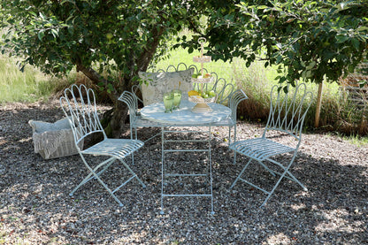 Chic Antique, Bænk med buet ryg, sky blue
