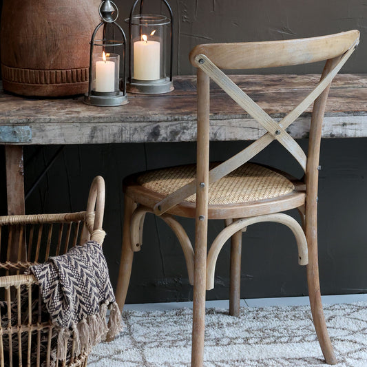 Chic Antique - Fransk Spisebordsstol m. fletsæde (2 stk.)