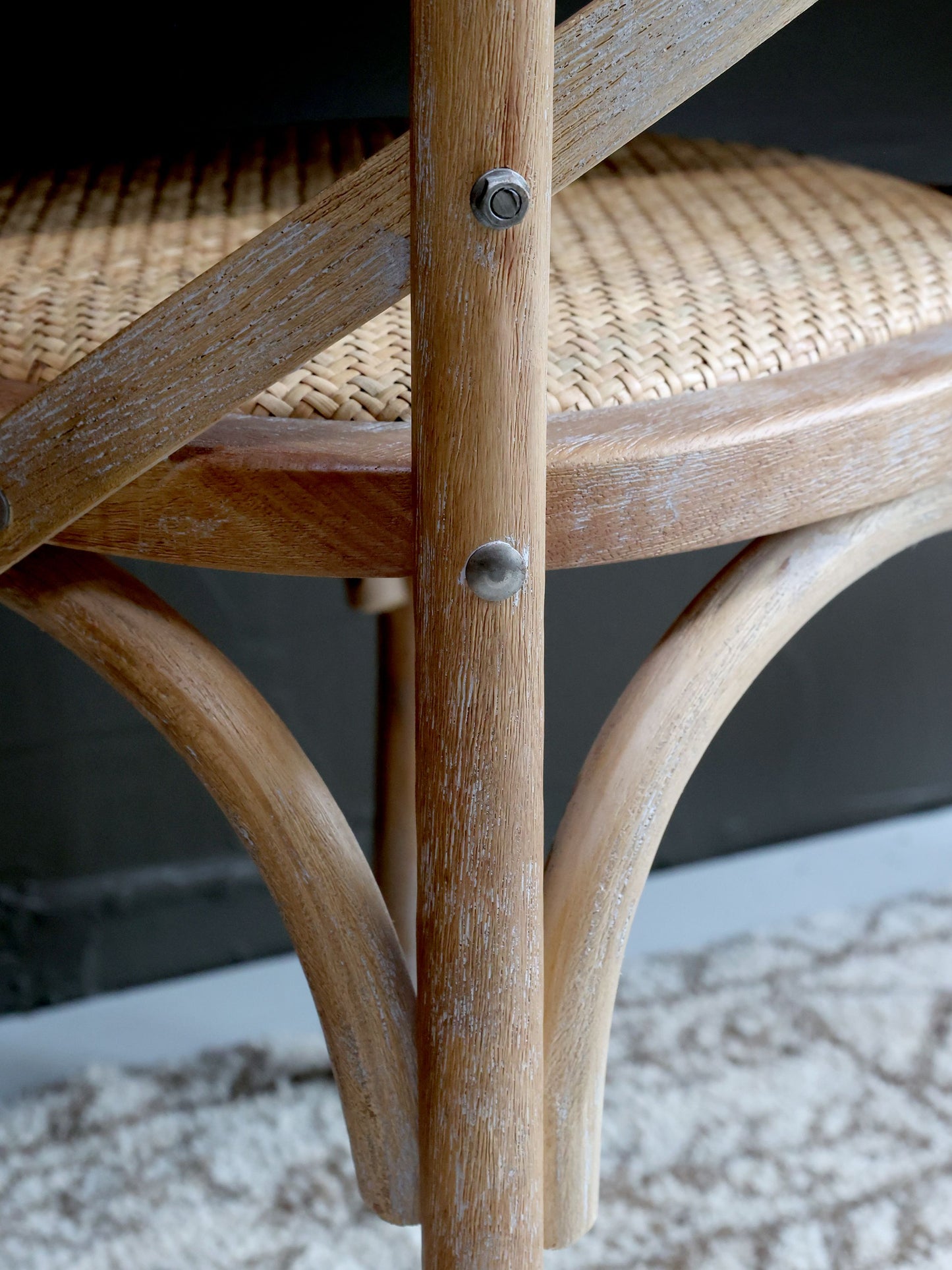 Chic Antique - Fransk Spisebordsstol m. fletsæde (2 stk.)